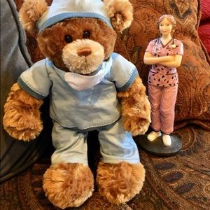 SOLD - RN Statue & Scrub Nurse “GUND”  Bear $14